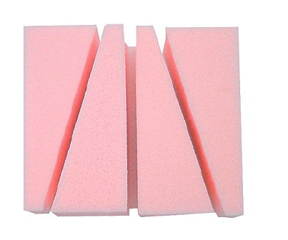 Спонжик ES треугольный, латекс, 4 шт/уп.