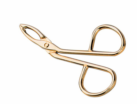 TITANIA Пинцет-ножницы позолоч.