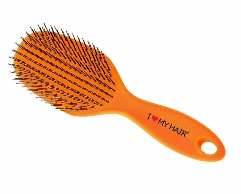 I Love My Hair SPIDER Щетка массажная оранжевая, пластик, для расчесывания мокрых и запутанных волос