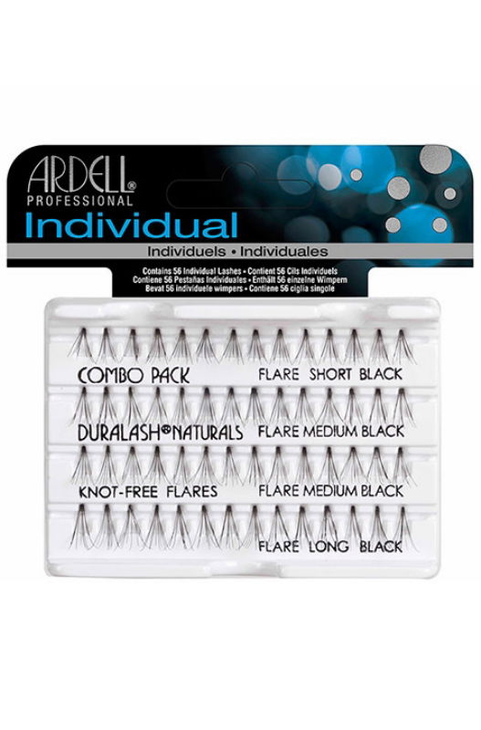 Ardell Пучки ресниц безузелковые комбо черные