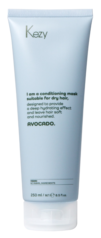 Kezy I am AVOCADO Кондиционирующая маска с маслом авокадо для очень сухих волос, 250 мл.