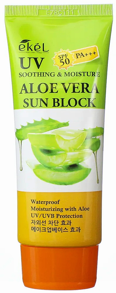 EKEL Крем для лица солнцезащитный с экстрактом алое вера SPF50 70 мл