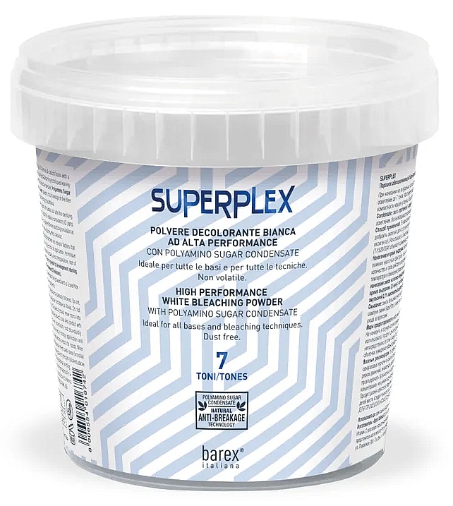 BAREX SuperPlex - UP TO 7 Обесцвечивающий белый порошок, 400 г.