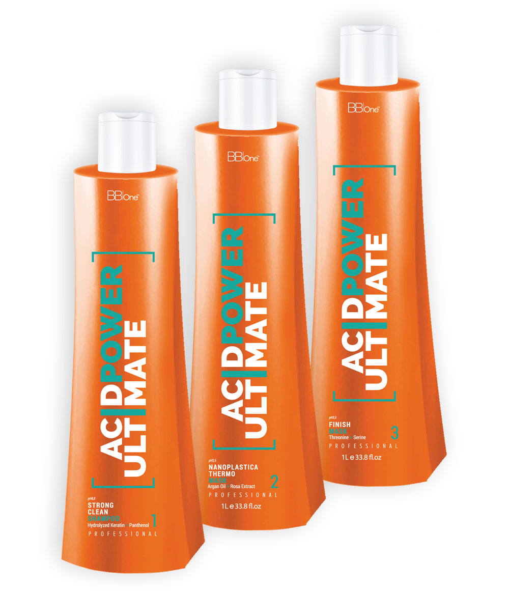 BB One Acid Power Ultimate Набор 3х500 мл (шампунь + реконструктор + маска)