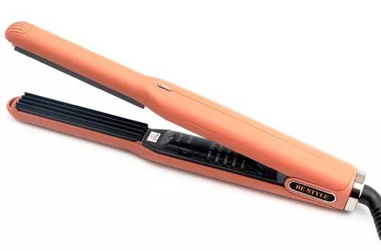 Be-Uni Щипцы-гофре турмалин 15*100мм с терморегулятором, бежевые, 42W