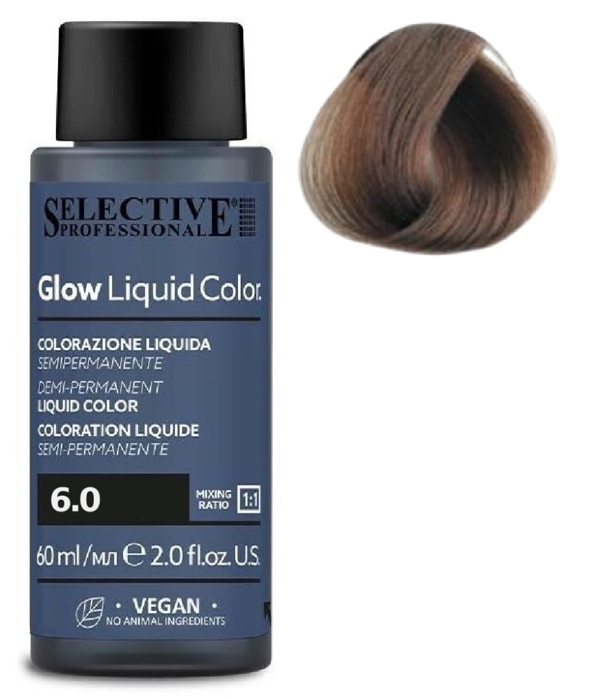 SELECTIVE Glow Liquid Color 6.0 Темный Блондин