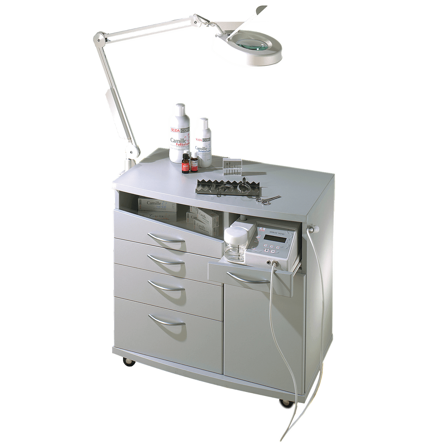 Тумба педикюрная ВОРК СТЕЙШН  с УФ блоком