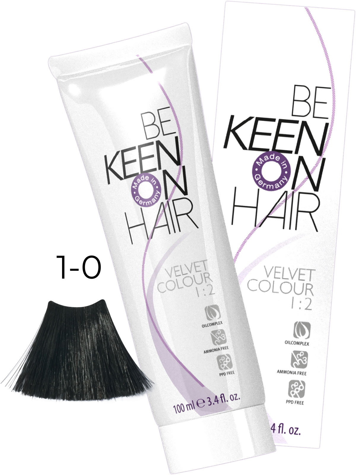 KEEN VELVET COLOUR 1.0 Черный/ Schwarz, 100 мл, без аммиака