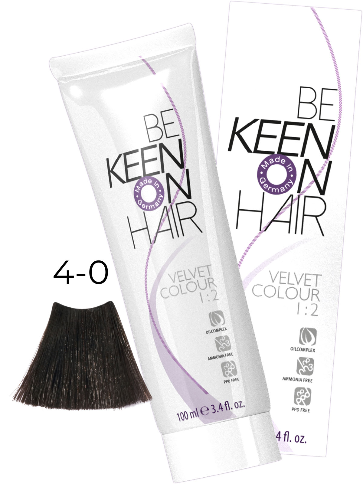 KEEN VELVET COLOUR 4.0 Темный шатен/ Mittelbraun, 100 мл, без аммиака