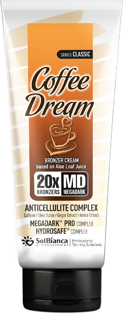 SolBianca Крем "Coffee Dream" с кофеином, маслом Ши, экстр. имбиря, арники и 20-бронзаторами 125 мл