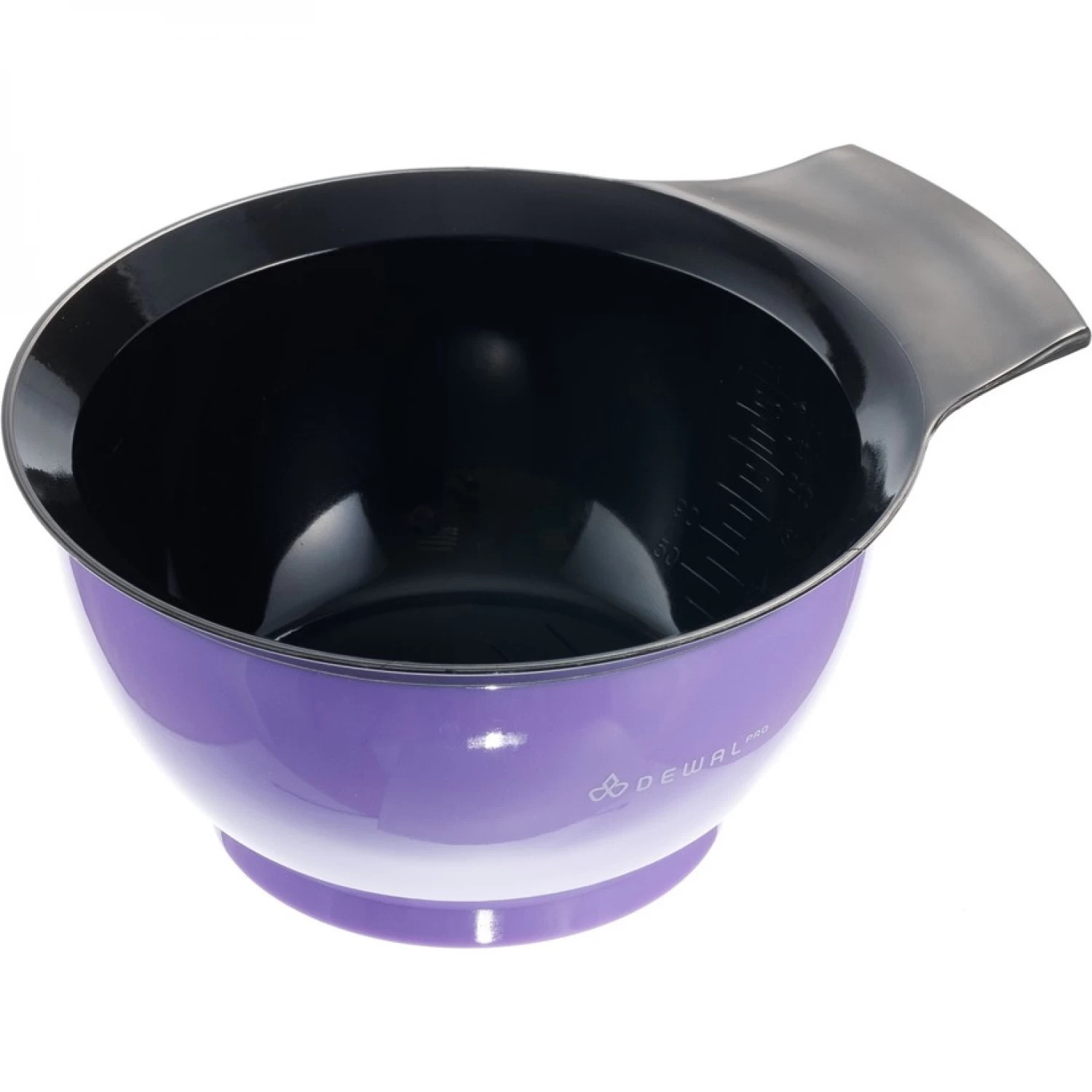 Dewal Чаша для краски с ручкой с прорезиненной вставкой, фиолетовая, 330 мл