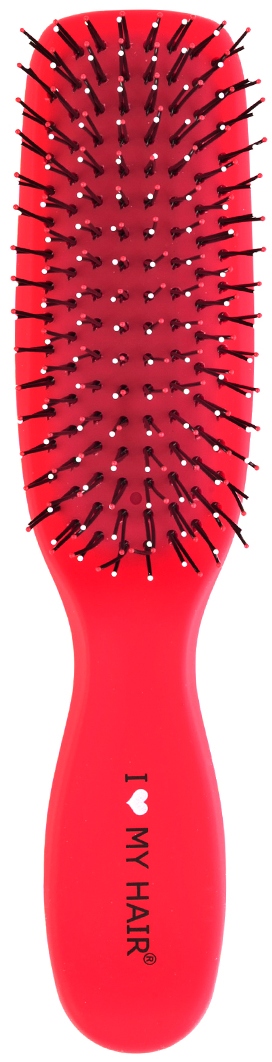I Love My Hair SPIDER Щетка массажная красная микро, пластик soft touch, для мокрых и запутанных волос