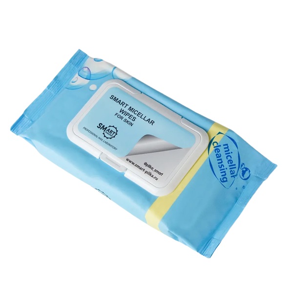SMART Влажные мицеллярные салфетки для кожи 50шт