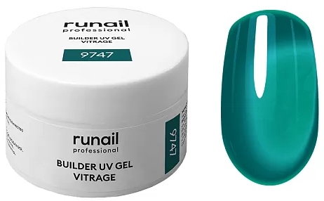 RuNail Моделирующий УФ-гель витражный BUILDER UV GEL VITRAGE, 15г №9747