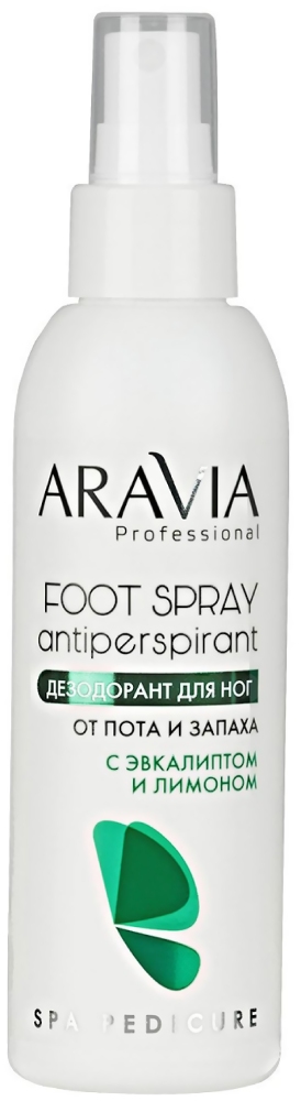 Aravia Дезодорант для ног от пота и запаха с эвкалиптом и лимоном, 150 мл 