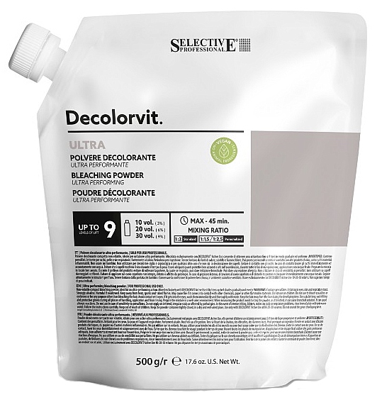 SELECTIVE DECOLOR VIT ULTRA Порошок обесцвечивающий экстра эффективный 500гр.