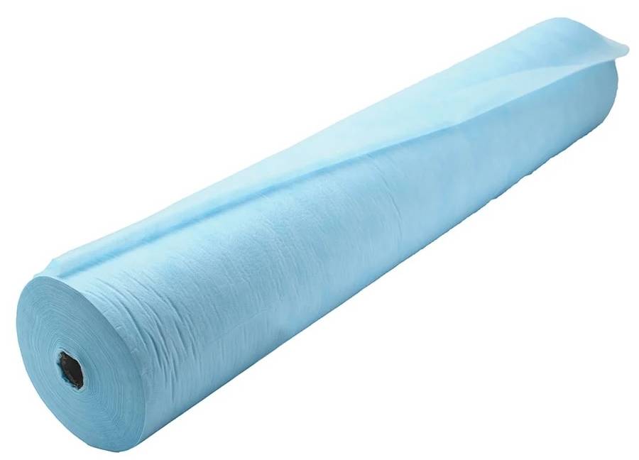 Простыня одноразовая SMS 10г/м2, 70*200см, 100 шт/рулон с перфорацией, голубой