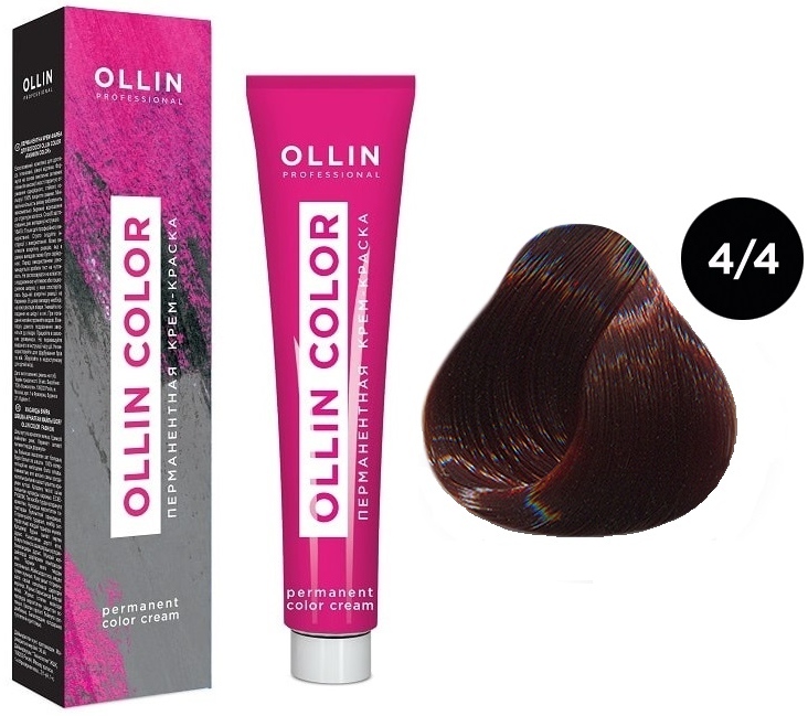 OLLIN COLOR  4/4 шатен медный 100 мл Перманентная крем-краска для волос