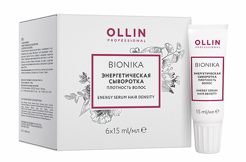 OLLIN BioNika Энергетическая сыворотка "Плотность волос" 6х15мл