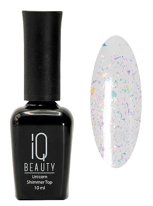 IQ BEAUTY Финишное покрытие глянцевое с шиммером, №108 Unicorn shimmer top, 10 мл