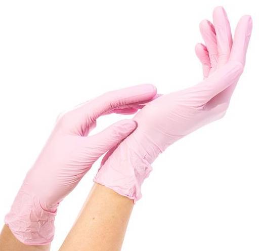 NitriMax Перчатки одноразовые нитриловые розовые, 3,8 г. M 50 пар/уп.