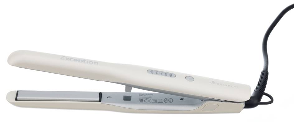 DEWAL PRO EXCEPTION MINI Щипцы-выпрямители 15х85мм,белые, керамико-турмалиновое покрытие 130 - 210°,  33Вт.
