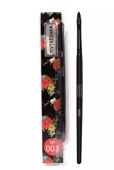 MATRESHKA Кисть для окрашивания бровей тонкой формы №003