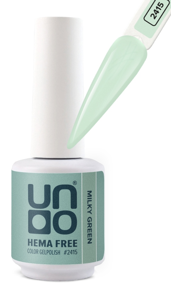 UNO HEMA FREE Гель-лак 2415 Молочно-зеленый - Milky Green, 10 г