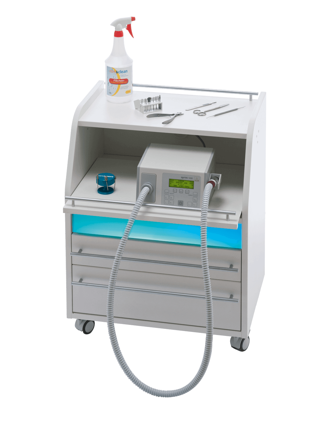 Педикюрный шкаф СЕКРЕТАРИО  с  УФ боксом