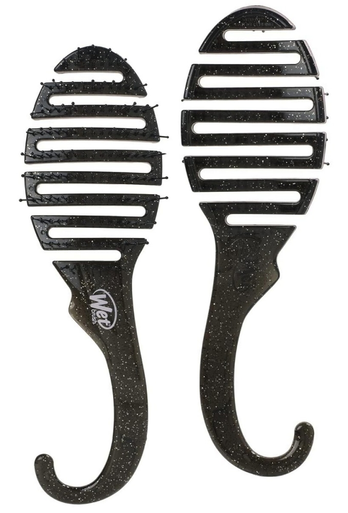 WET BRUSH Shower Detangler-Black Glitter Расческа для душа Глиттер (черный)