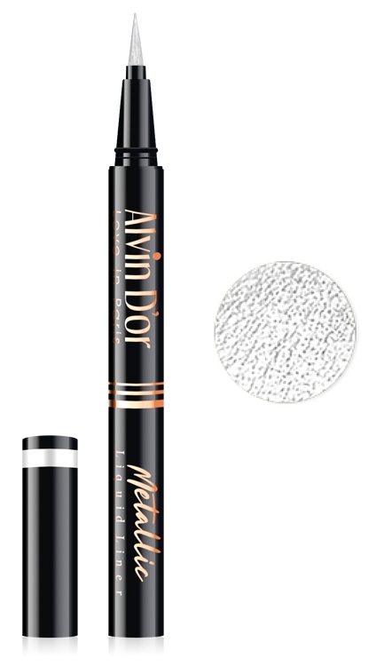 Alvin D'or Лайнер стойкий для век металлик Metallic (тон 02 белый) 