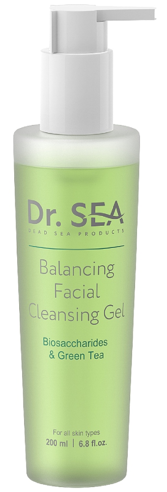 Dr. Sea Балансирующий очищающий гель для лица с комплексом биосахаридов и зеленым чаем 200 мл