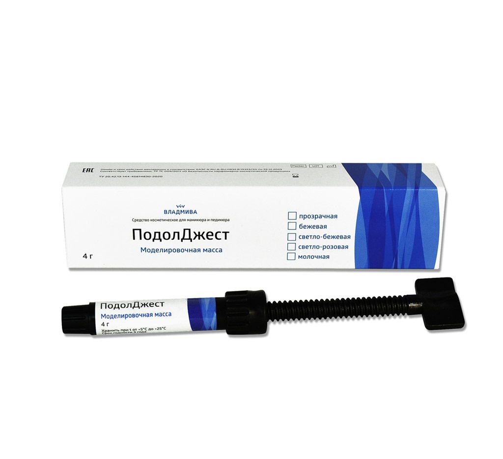 ПодолДжест Моделировочная масса светового отверждения цв.молочный 4 г