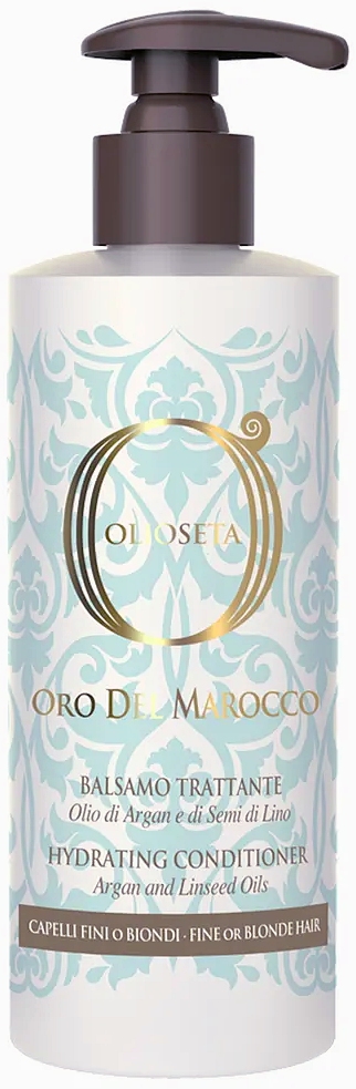 BAREX OLIOSETA Золото Марокко Увлажняющий кондиционер для тонких, светлых волос с маслом арганы, 250 мл.