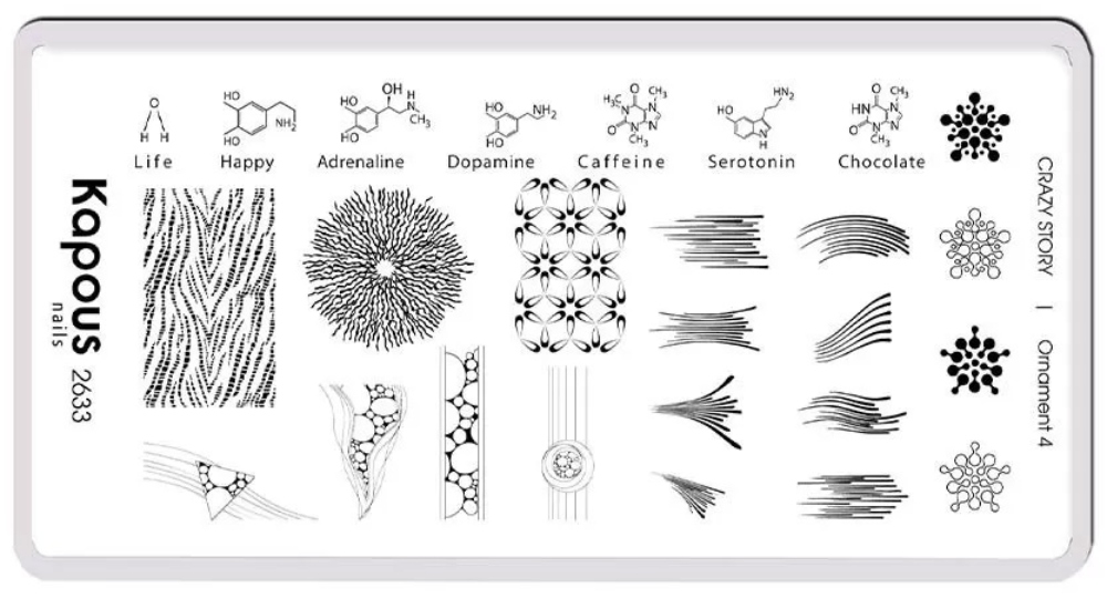 Kapous Nails Пластина для стемпинга "Crazy story" Ornament 4