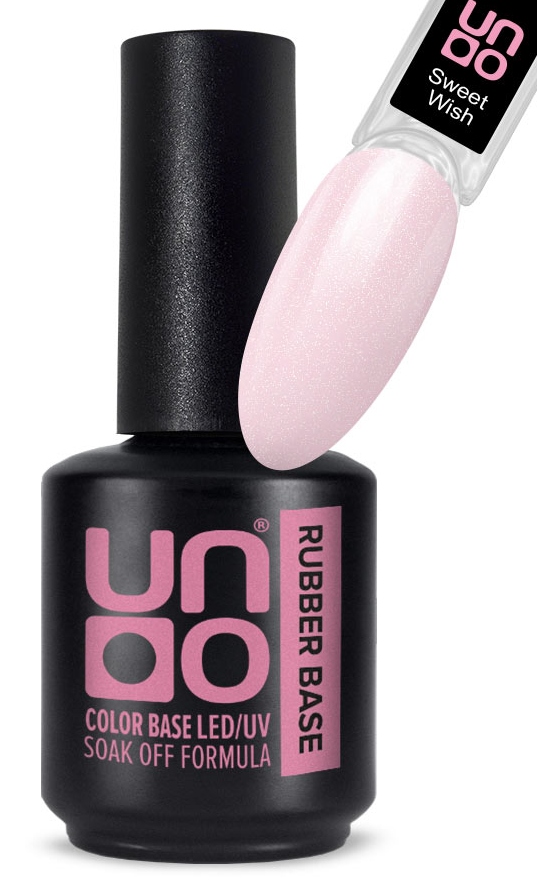 Базовый Гель-лак Rubber Color Base Gel "Uno" Sweet Wish, 12 г 