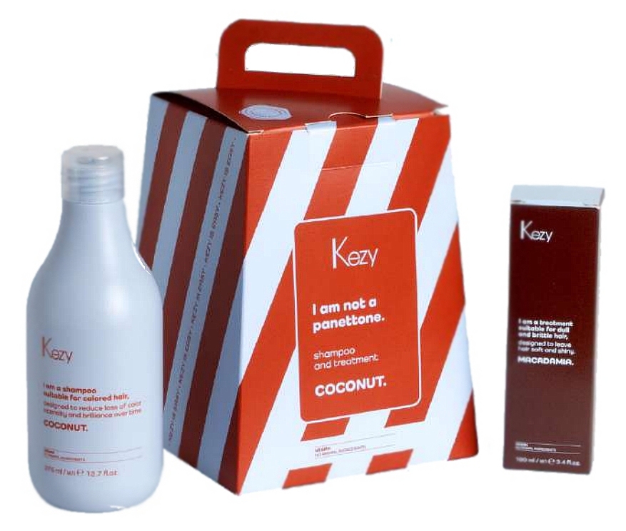Kezy I am COCONUT Набор 2024 (шампунь 375мл + масло 100мл для волос) с кокосом
