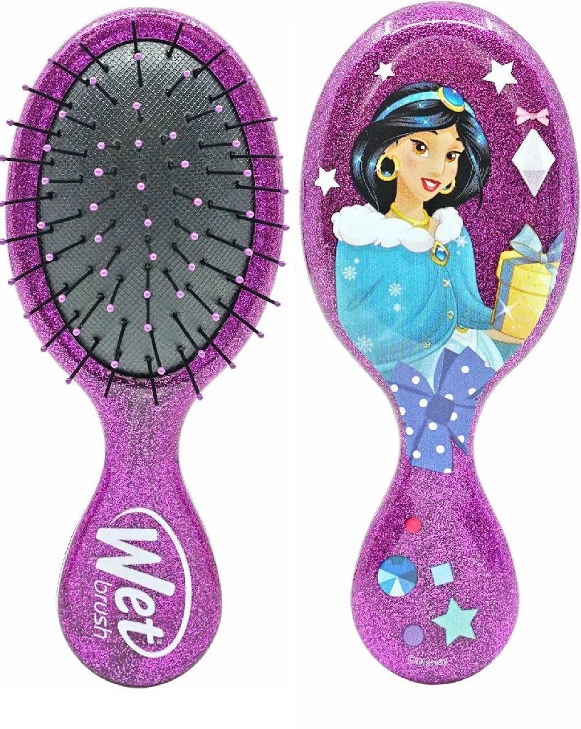 WET BRUSH MINI DETANGLER DISNEY GLITTER BALL JASMINE Щетка для спутанных волос Дисней (Жасмин)