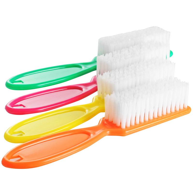 Щеточка для ногтей прямоугольная с длинной ручкой, мягкая