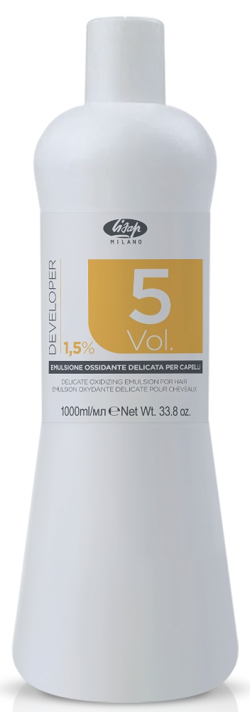 Lisap Оксидант-лосьон 1,5% Delicate Oxidizing Emulsion for hair 5 vol 1000 мл