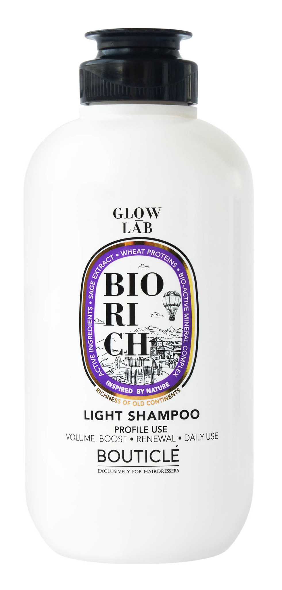 Bouticle GLOW LAB BIORICH Шампунь для поддержания объёма для волос всех типов 250 мл