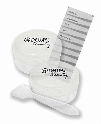 Dewal Дорожный набор баночек (Баночка 10 гр - 2 шт. + лопатка для крема)