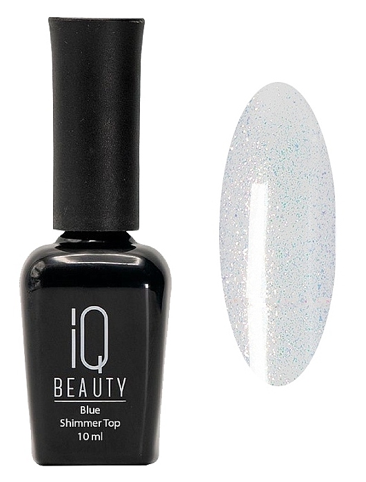 IQ BEAUTY Финишное покрытие глянцевое с шиммером, №109 Blue shimmer top, 10 мл