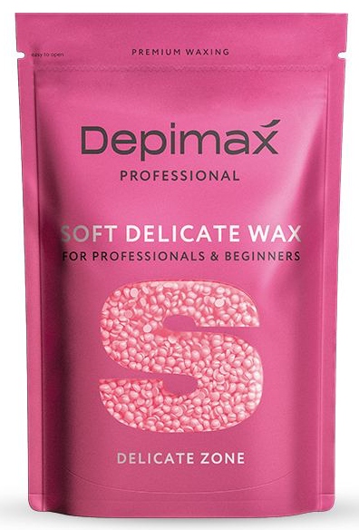 DEPIMAX SOFT DELICATE WAX Воск полимерный мягкий для деликатных зон, розовый, 100 гр.