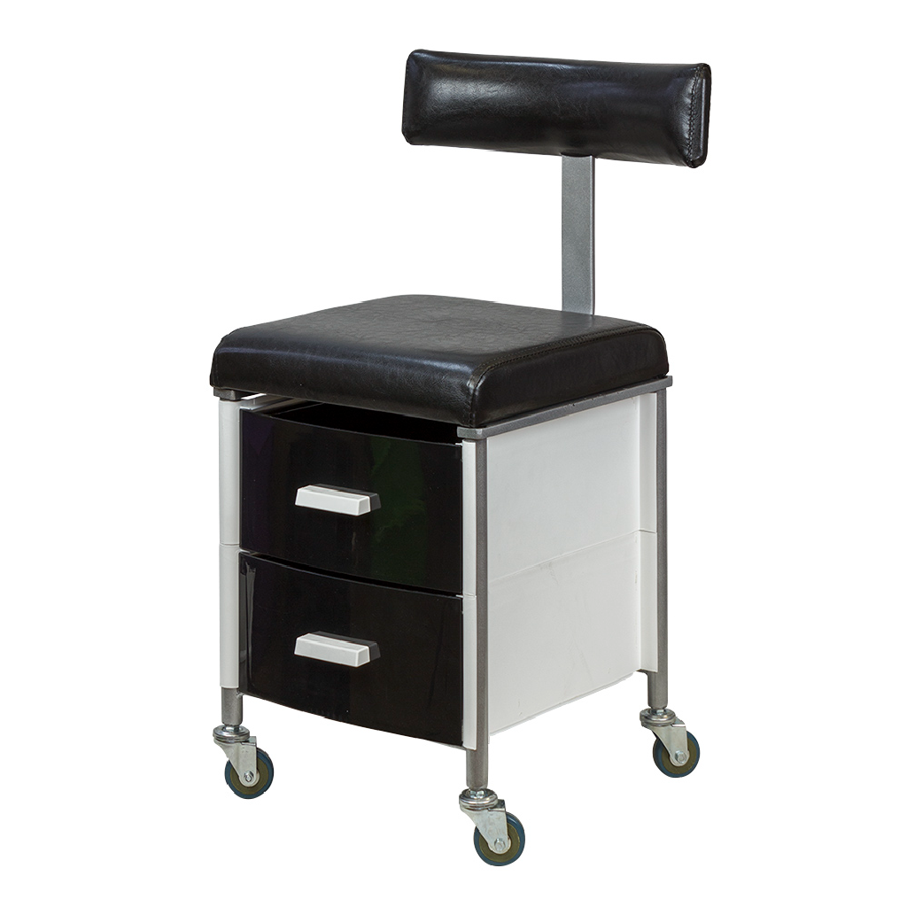 Стул мастера педикюра Джерси Плюс со спинкой