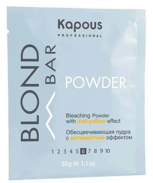 Kapous Blond Bar Обесцвечивающая пудра с антижелтым эффектом 30 гр.