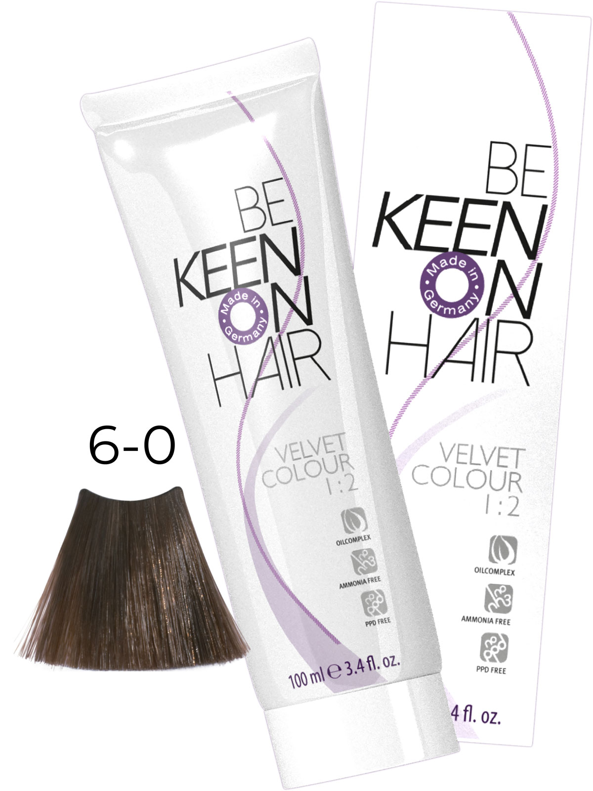 KEEN VELVET COLOUR 6.0 Темный блондин/ Dunkelblond, 100 мл, без аммиака