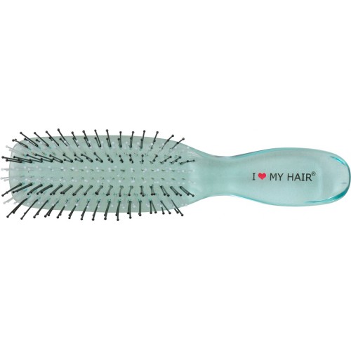 I Love My Hair РУСАЛОЧКА Щетка массажная зеленая прозрачная микро, пластик, д/мокрых и запутанных волос