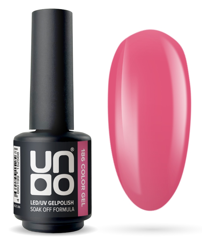 Гель-лак "Uno" - 186 Пикантный розовый - Spicy Pink, 8 г.