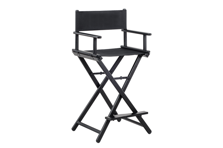 Стул складной для визажиста черный